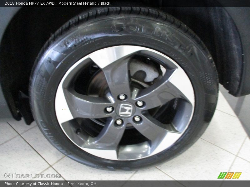 Modern Steel Metallic / Black 2018 Honda HR-V EX AWD