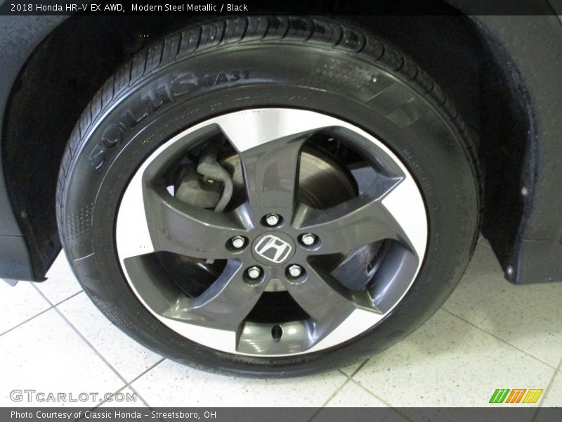 Modern Steel Metallic / Black 2018 Honda HR-V EX AWD