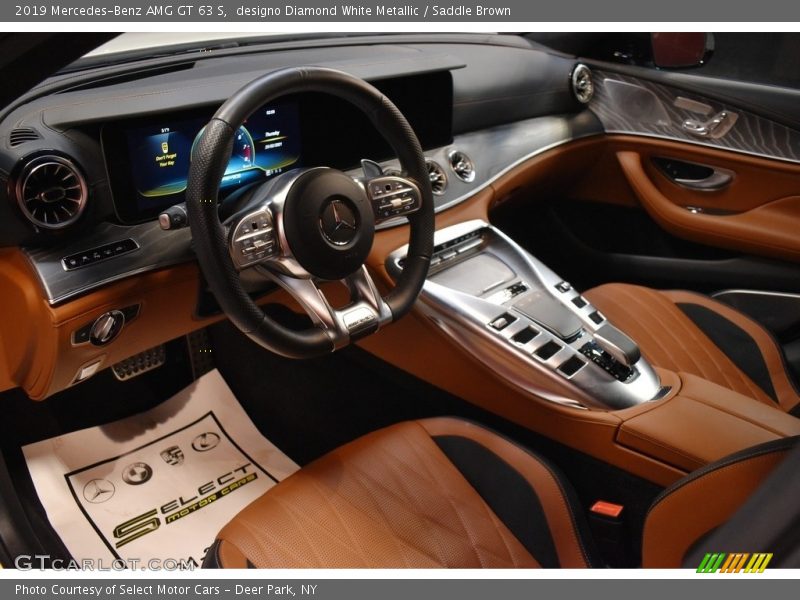 designo Diamond White Metallic / Saddle Brown 2019 Mercedes-Benz AMG GT 63 S