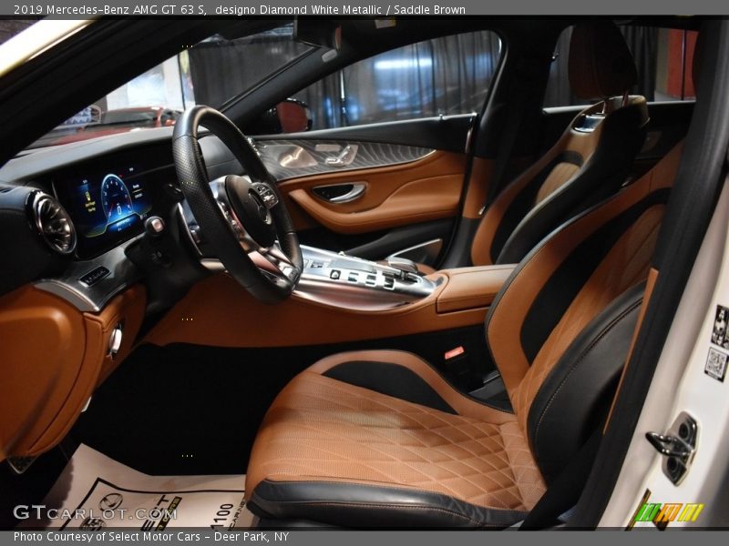 designo Diamond White Metallic / Saddle Brown 2019 Mercedes-Benz AMG GT 63 S