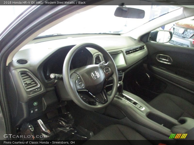 Modern Steel Metallic / Black 2018 Honda HR-V EX AWD