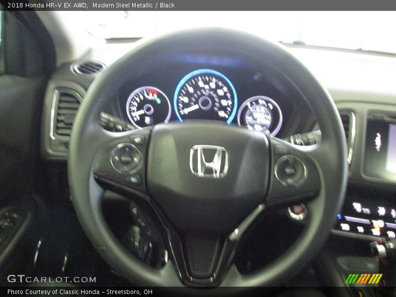 Modern Steel Metallic / Black 2018 Honda HR-V EX AWD