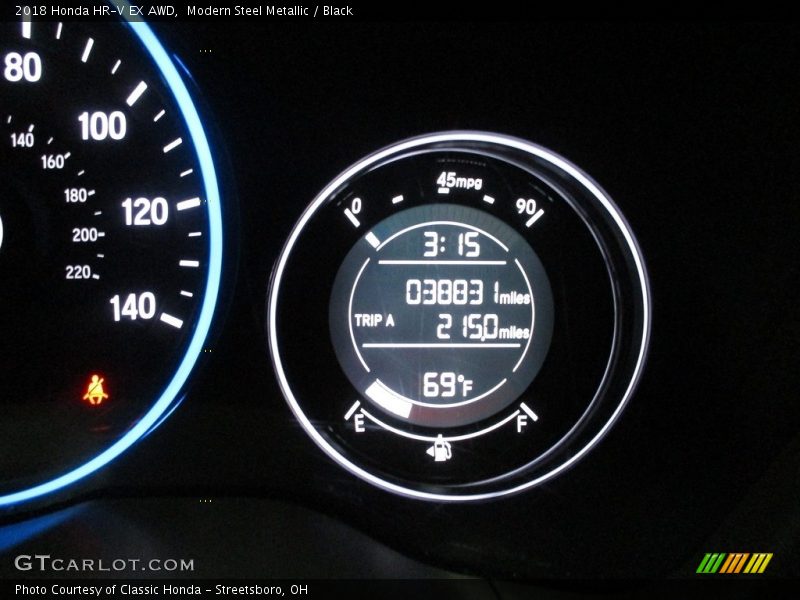 Modern Steel Metallic / Black 2018 Honda HR-V EX AWD