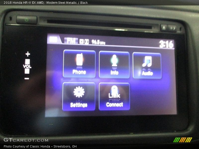 Modern Steel Metallic / Black 2018 Honda HR-V EX AWD