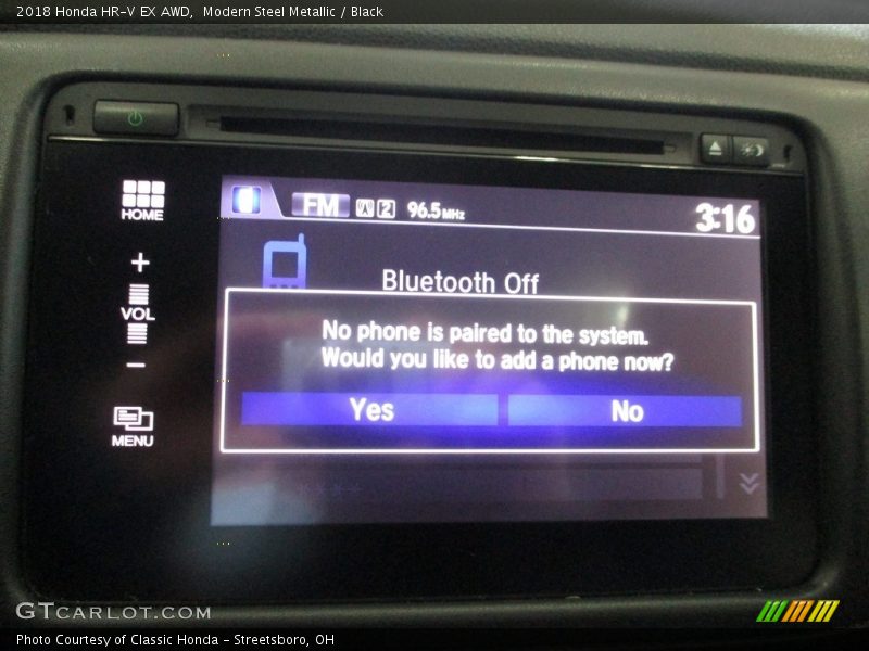 Modern Steel Metallic / Black 2018 Honda HR-V EX AWD