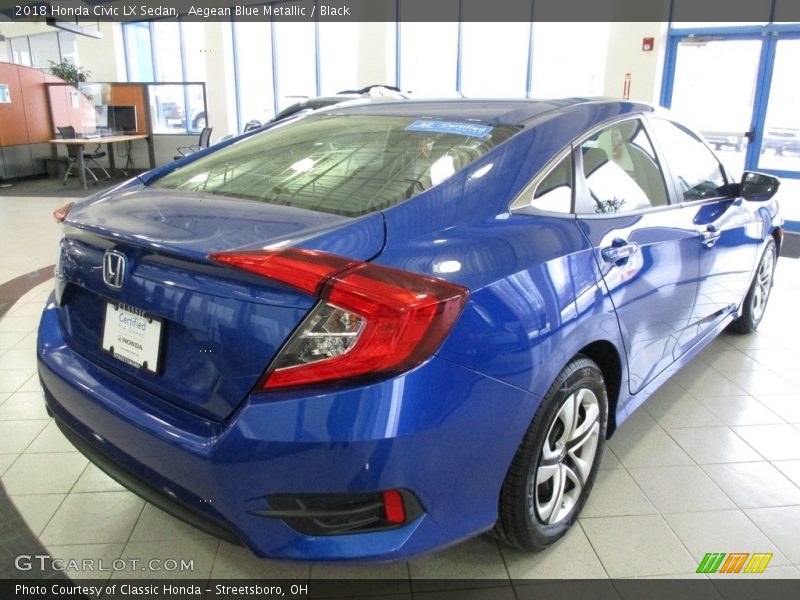 Aegean Blue Metallic / Black 2018 Honda Civic LX Sedan