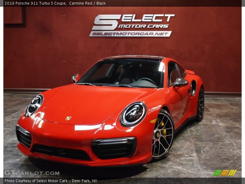 Carmine Red / Black 2019 Porsche 911 Turbo S Coupe