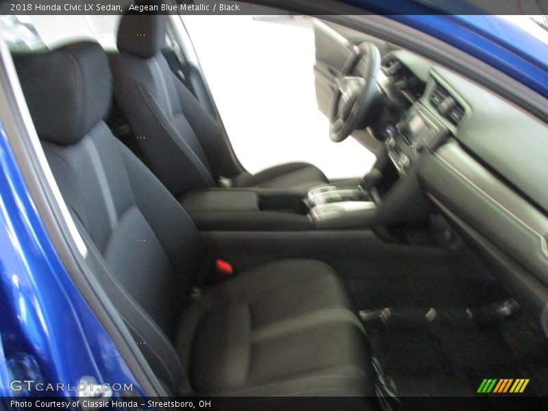 Aegean Blue Metallic / Black 2018 Honda Civic LX Sedan