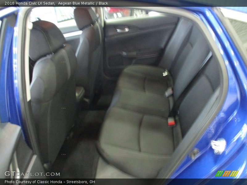 Aegean Blue Metallic / Black 2018 Honda Civic LX Sedan