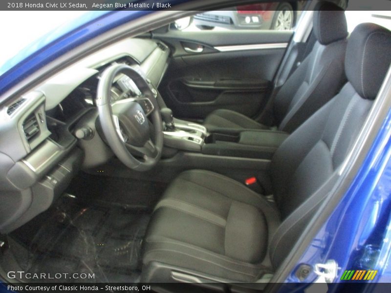 Aegean Blue Metallic / Black 2018 Honda Civic LX Sedan