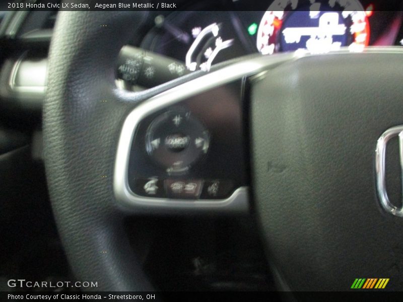 Aegean Blue Metallic / Black 2018 Honda Civic LX Sedan