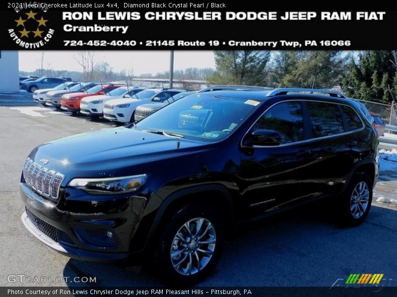 Diamond Black Crystal Pearl / Black 2021 Jeep Cherokee Latitude Lux 4x4