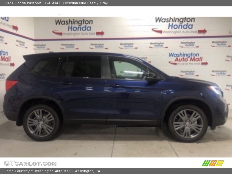 Obsidian Blue Pearl / Gray 2021 Honda Passport EX-L AWD