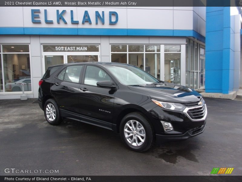 Mosaic Black Metallic / Medium Ash Gray 2021 Chevrolet Equinox LS AWD