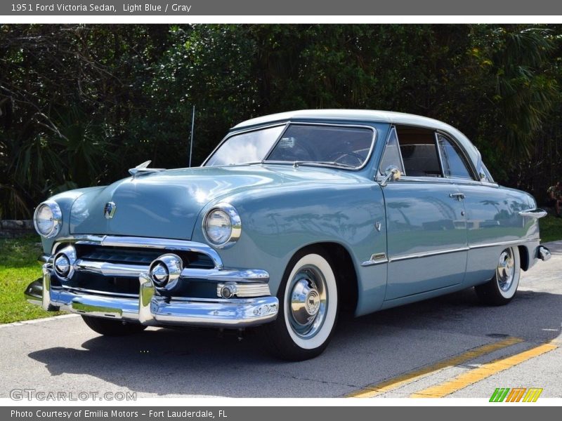 Light Blue / Gray 1951 Ford Victoria Sedan
