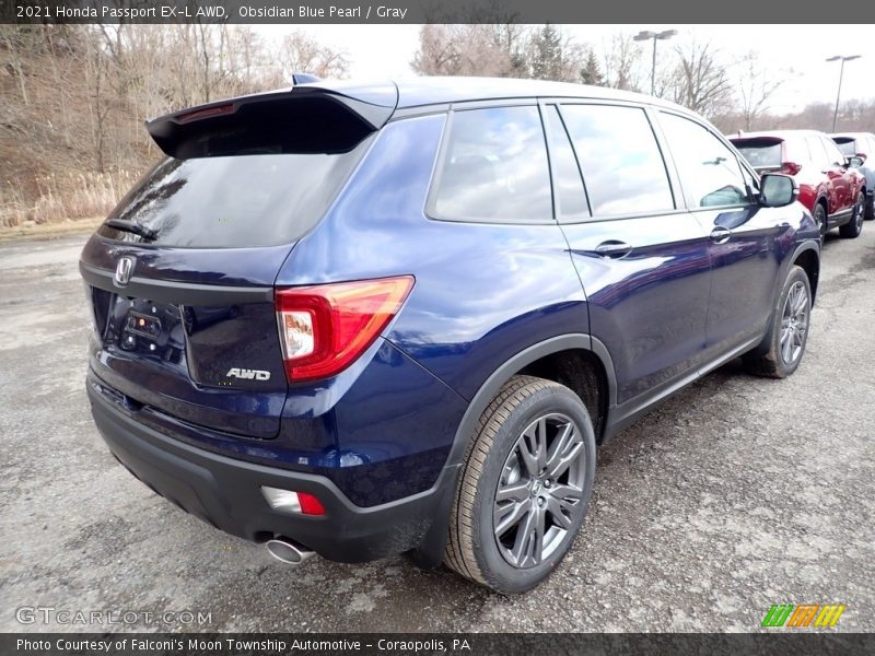Obsidian Blue Pearl / Gray 2021 Honda Passport EX-L AWD