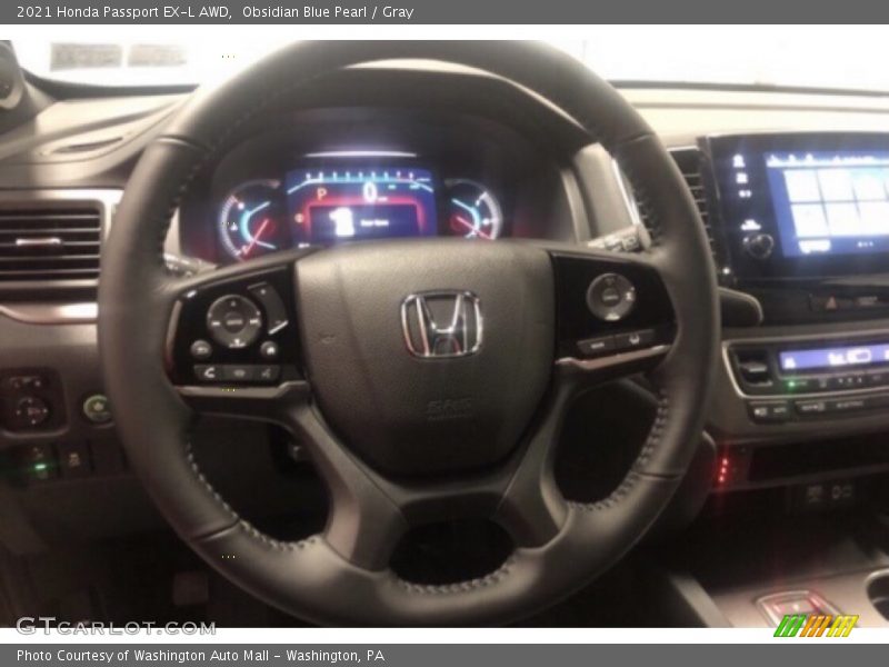 Obsidian Blue Pearl / Gray 2021 Honda Passport EX-L AWD