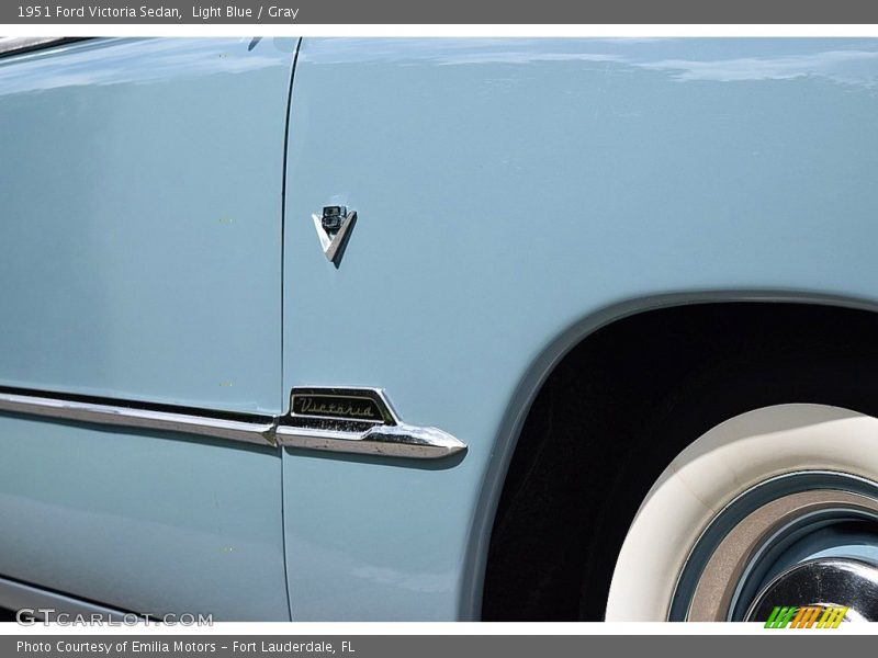 Light Blue / Gray 1951 Ford Victoria Sedan
