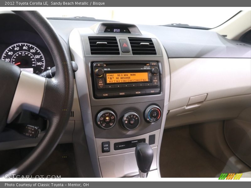 Sandy Beach Metallic / Bisque 2012 Toyota Corolla LE