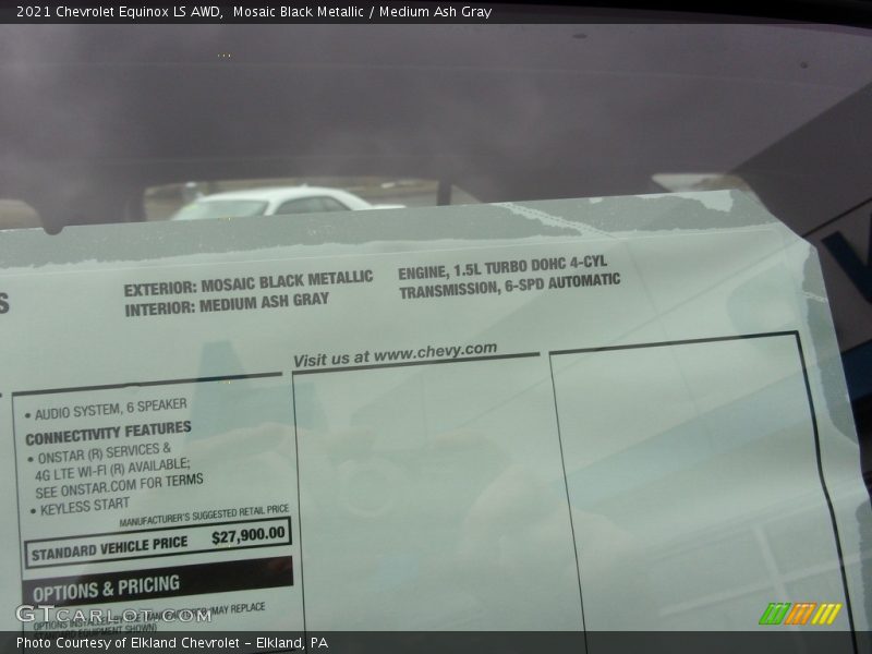 Mosaic Black Metallic / Medium Ash Gray 2021 Chevrolet Equinox LS AWD