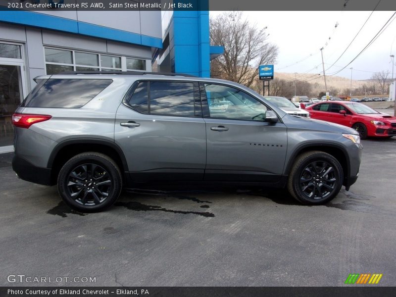 Satin Steel Metallic / Jet Black 2021 Chevrolet Traverse RS AWD
