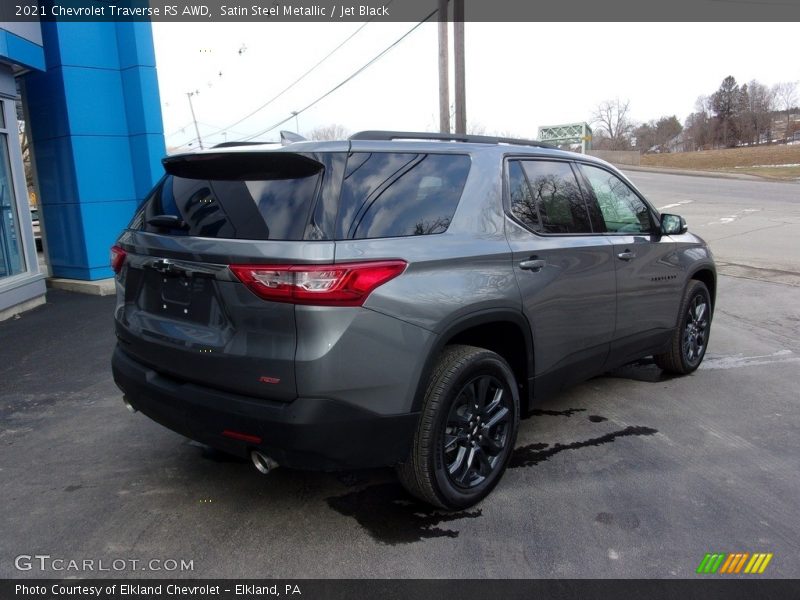 Satin Steel Metallic / Jet Black 2021 Chevrolet Traverse RS AWD