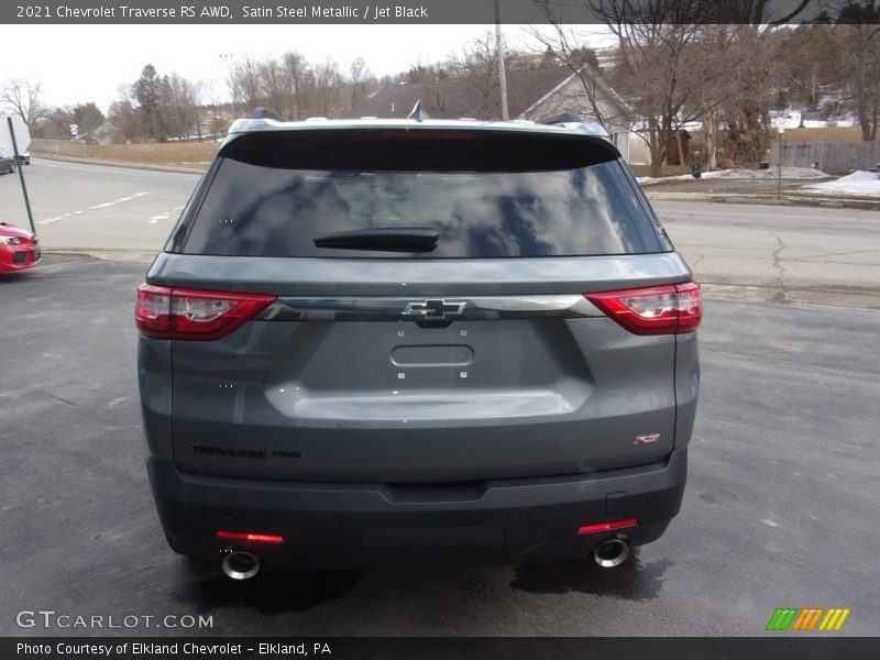 Satin Steel Metallic / Jet Black 2021 Chevrolet Traverse RS AWD