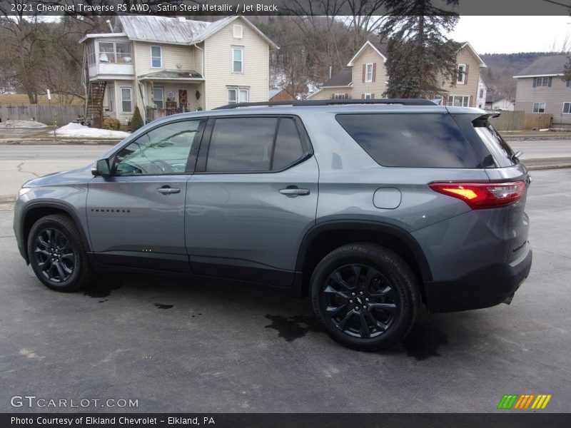 Satin Steel Metallic / Jet Black 2021 Chevrolet Traverse RS AWD