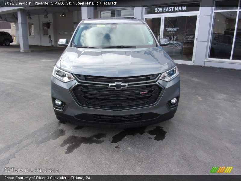 Satin Steel Metallic / Jet Black 2021 Chevrolet Traverse RS AWD
