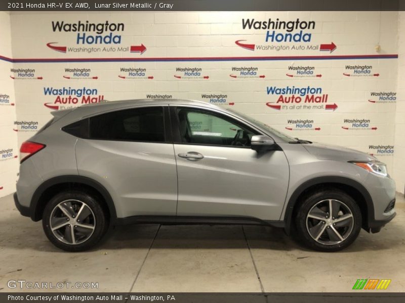 Lunar Silver Metallic / Gray 2021 Honda HR-V EX AWD