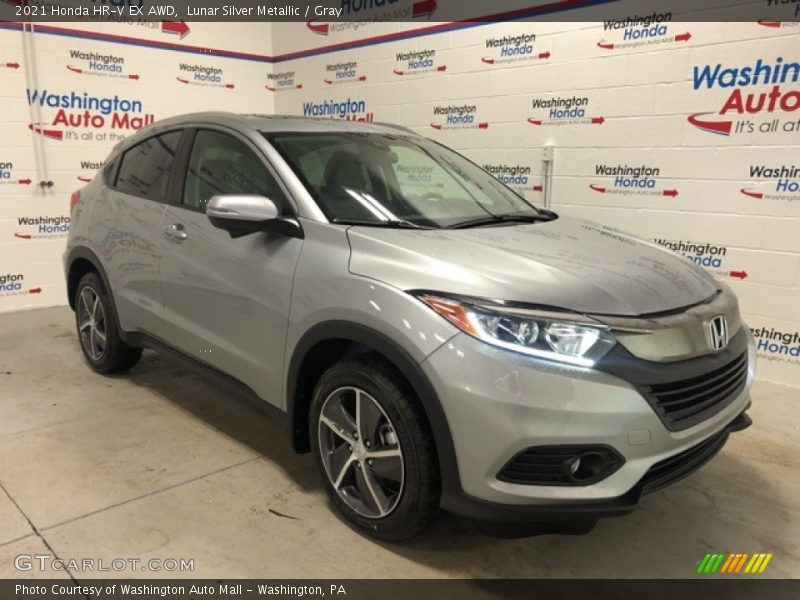 Lunar Silver Metallic / Gray 2021 Honda HR-V EX AWD
