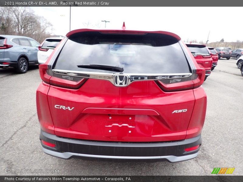 Radiant Red Metallic / Gray 2021 Honda CR-V EX-L AWD