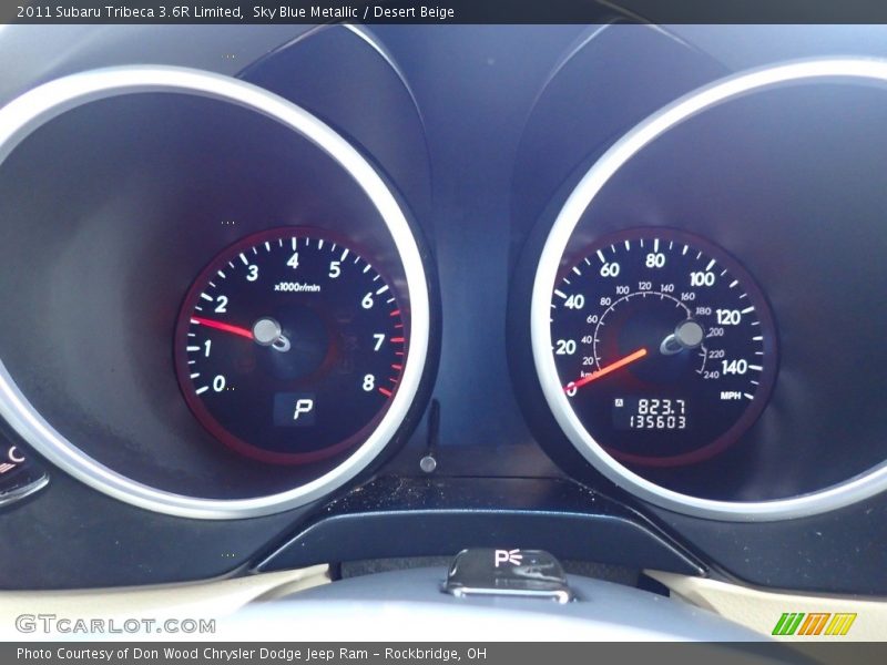 Sky Blue Metallic / Desert Beige 2011 Subaru Tribeca 3.6R Limited