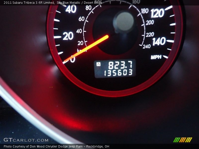 Sky Blue Metallic / Desert Beige 2011 Subaru Tribeca 3.6R Limited