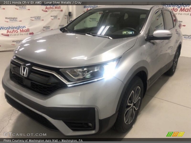 Lunar Silver Metallic / Gray 2021 Honda CR-V EX AWD