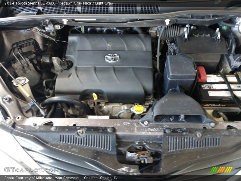 Predawn Gray Mica / Light Gray 2014 Toyota Sienna LE AWD