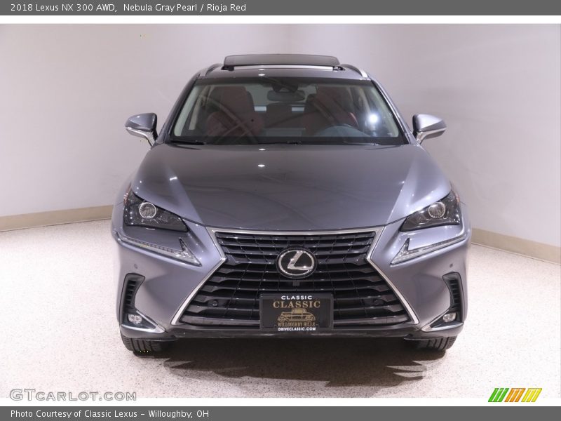Nebula Gray Pearl / Rioja Red 2018 Lexus NX 300 AWD
