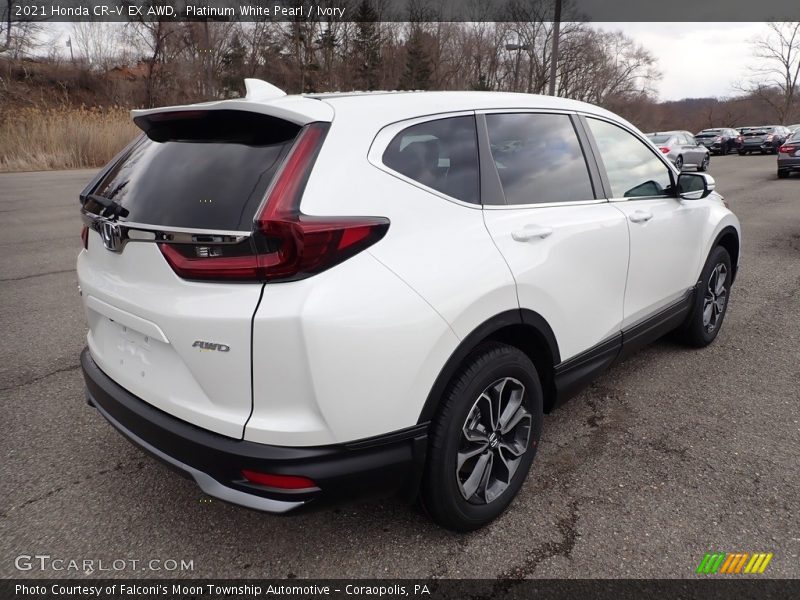 Platinum White Pearl / Ivory 2021 Honda CR-V EX AWD