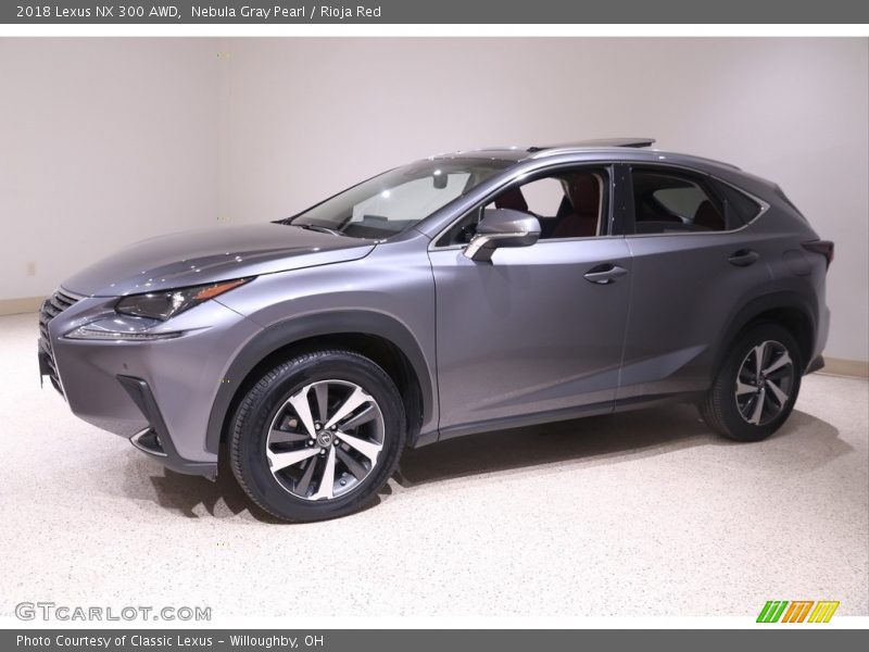 Nebula Gray Pearl / Rioja Red 2018 Lexus NX 300 AWD