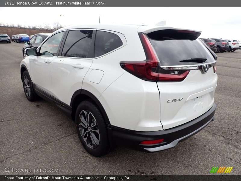 Platinum White Pearl / Ivory 2021 Honda CR-V EX AWD