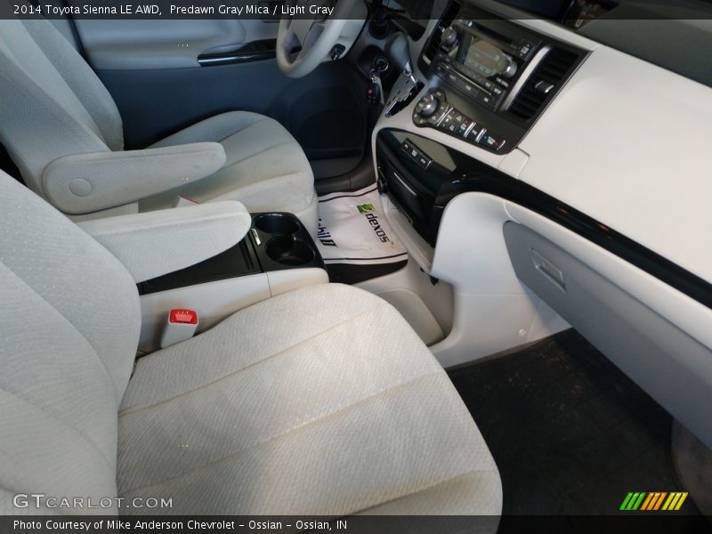 Predawn Gray Mica / Light Gray 2014 Toyota Sienna LE AWD