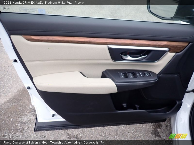 Platinum White Pearl / Ivory 2021 Honda CR-V EX AWD