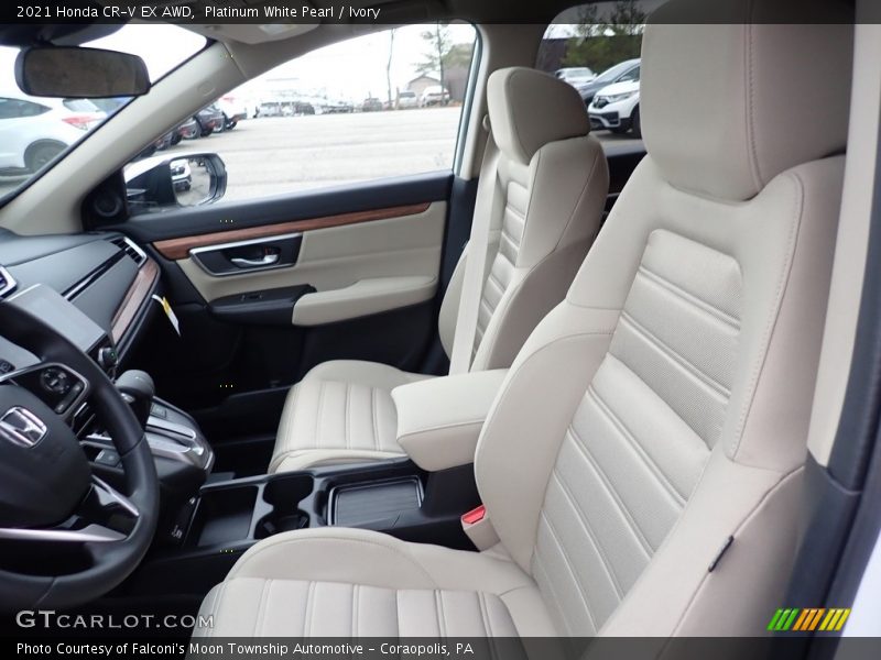 Platinum White Pearl / Ivory 2021 Honda CR-V EX AWD