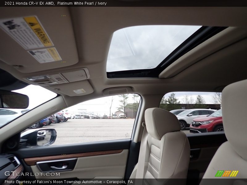 Platinum White Pearl / Ivory 2021 Honda CR-V EX AWD