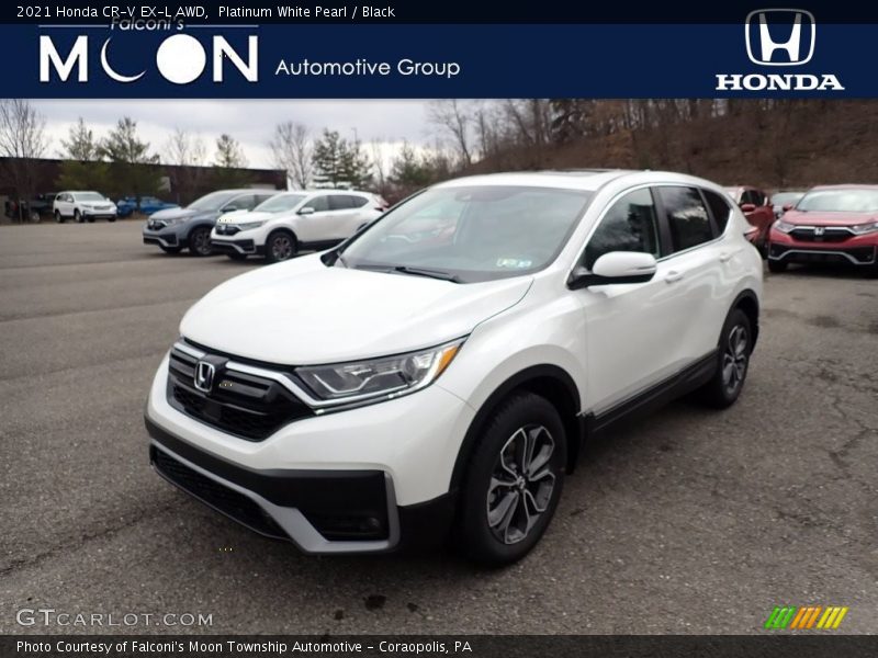 Platinum White Pearl / Black 2021 Honda CR-V EX-L AWD