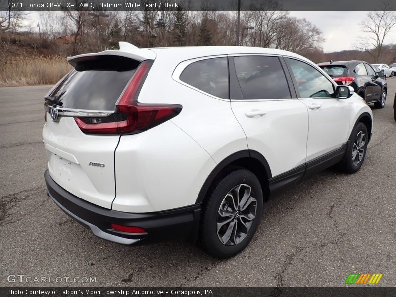 Platinum White Pearl / Black 2021 Honda CR-V EX-L AWD