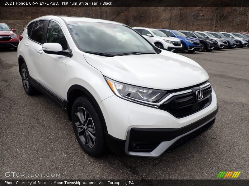 Platinum White Pearl / Black 2021 Honda CR-V EX-L AWD