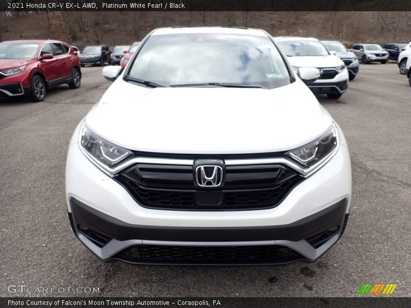 Platinum White Pearl / Black 2021 Honda CR-V EX-L AWD
