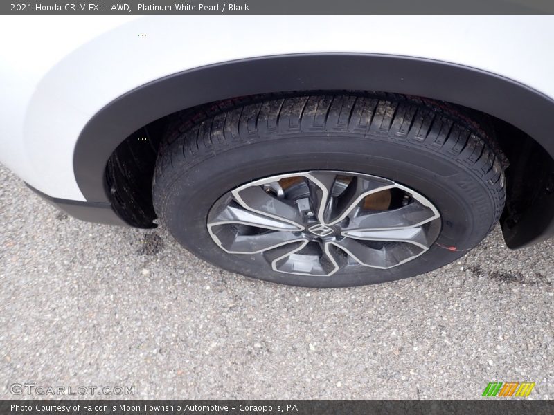 Platinum White Pearl / Black 2021 Honda CR-V EX-L AWD