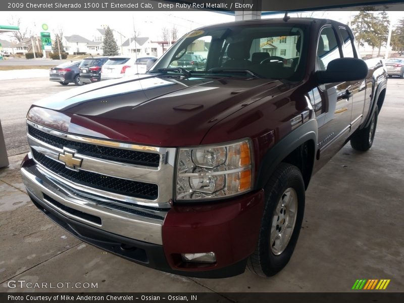 Deep Ruby Red Metallic / Ebony 2009 Chevrolet Silverado 1500 LT Extended Cab